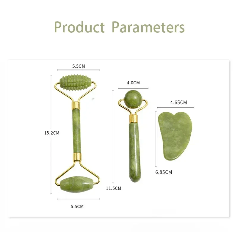 Gua Sha en jade naturel