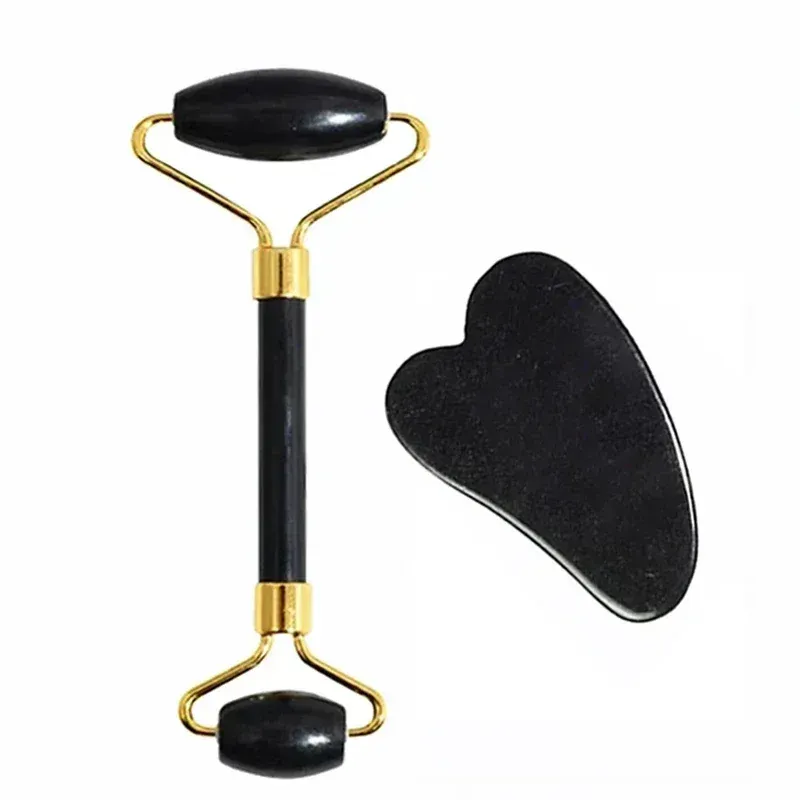 Rouleau de jade naturel pour le visage et le cou, en pierre naturelle, avec pierre Gua Sha 13