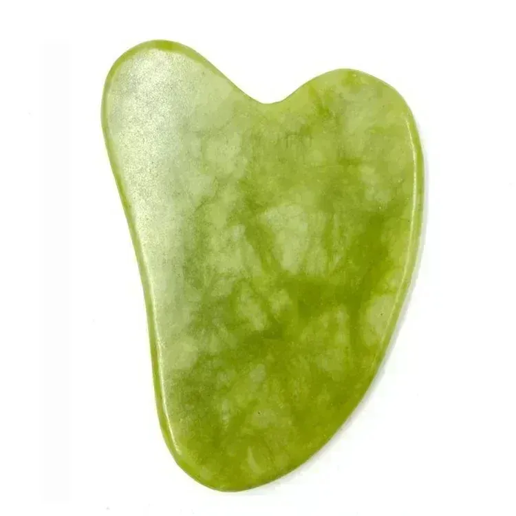 Rouleau de jade naturel pour le visage et le cou, en pierre naturelle, avec pierre Gua Sha 9