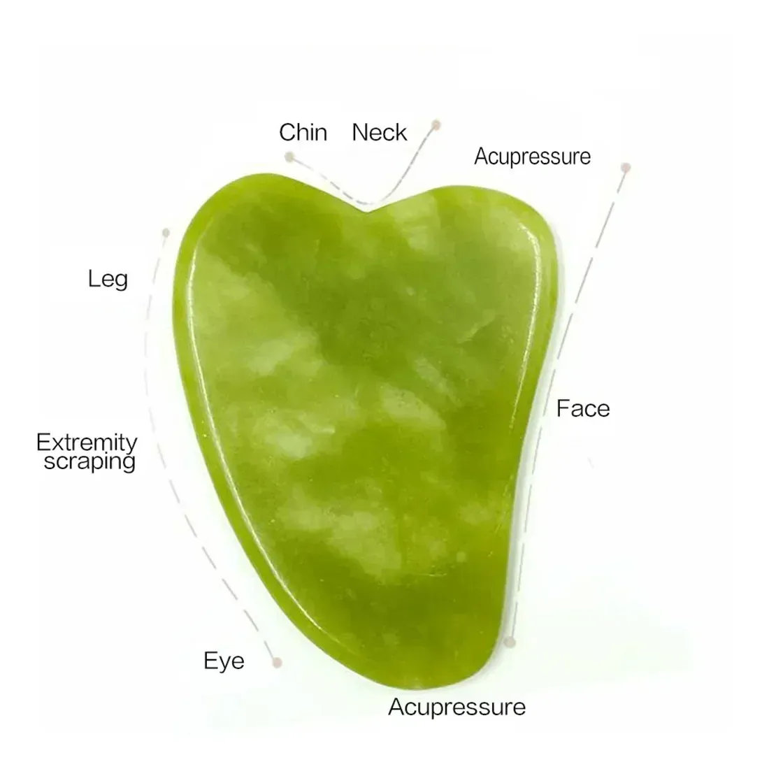 Rouleau de jade naturel pour le visage et le cou, en pierre naturelle, avec pierre Gua Sha 8