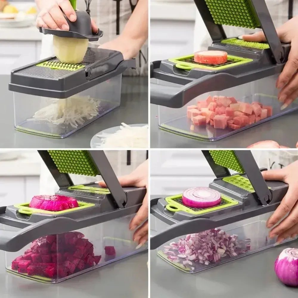 Hachoir à légumes multifonctionnel vue détaillée