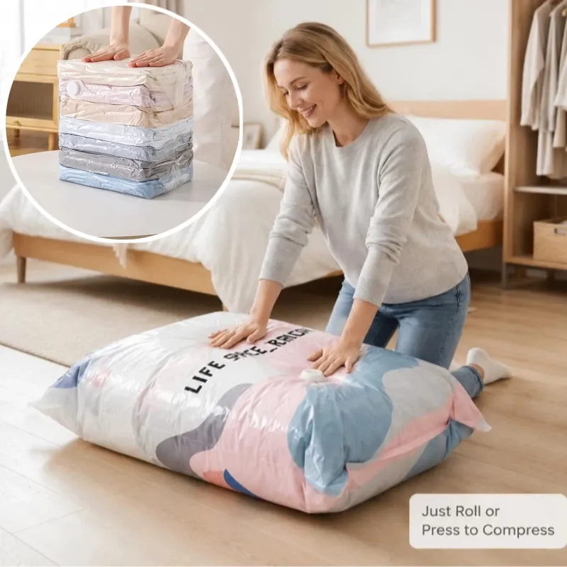 Sacs de rangement sous vide pour vêtements, couettes et bagages – Épais, grande capacité, sans pompe, gain de place - Image 1