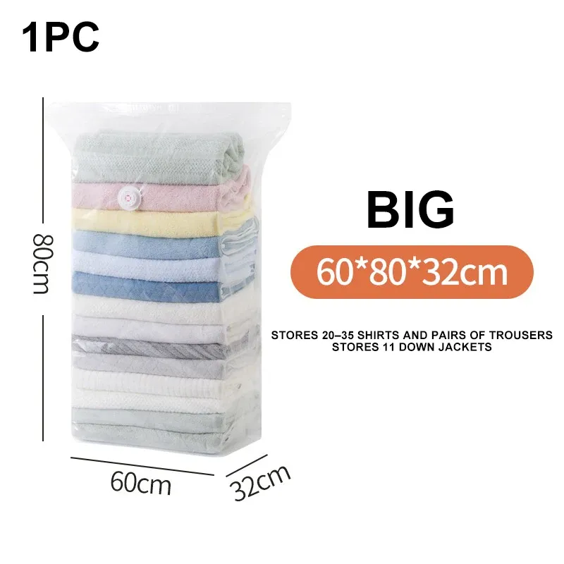 Sacs de rangement sous vide pour vêtements, couettes et bagages – Épais, grande capacité, sans pompe, gain de place 10