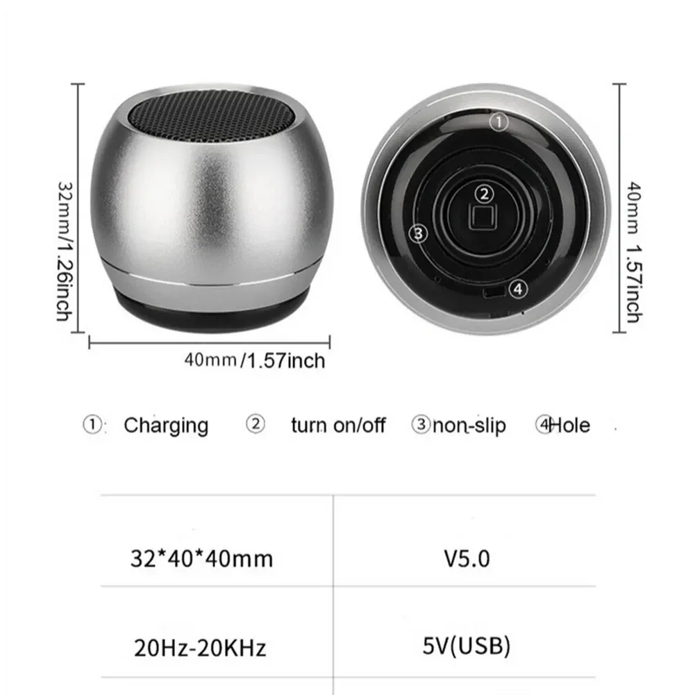 Mini enceinte Bluetooth compacte, vue rapprochée