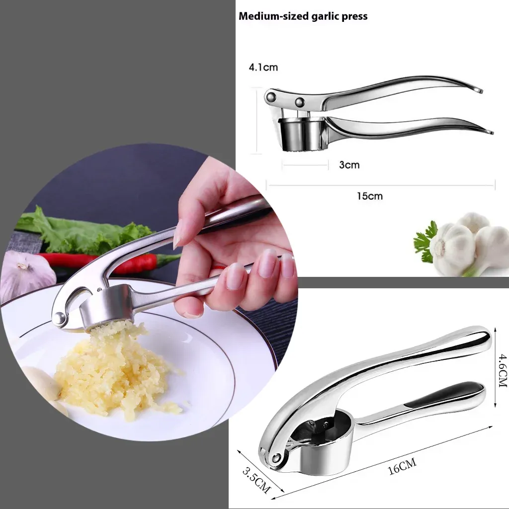 Presse-ail en acier inoxydable, presse-ail manuel, outil de broyage, accessoires de cuisine, ustensiles 1