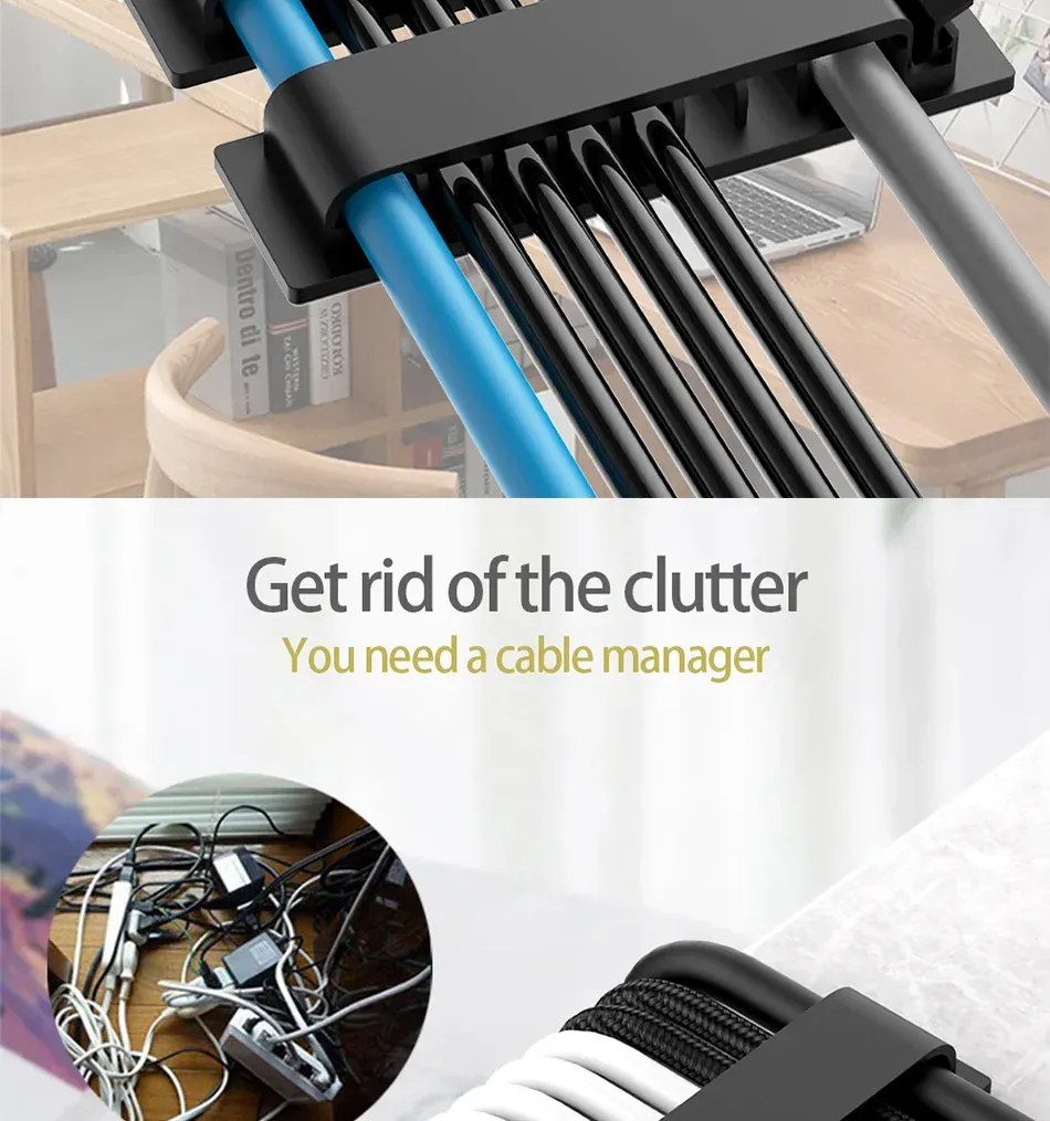 Rangement des câbles USB et d'alimentation