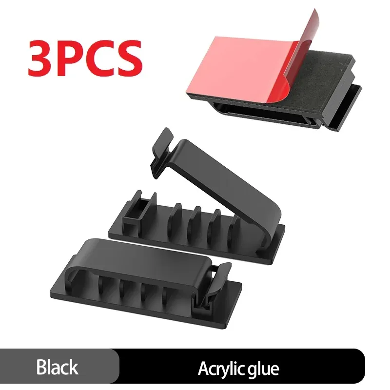 Organisateur de câbles auto-adhésif, lot de 1/3/5, 5/8/10 emplacements, clips de fixation pour bureau, téléviseur, PC et câbles Ethernet sous bureau, gestion des câbles USB 11