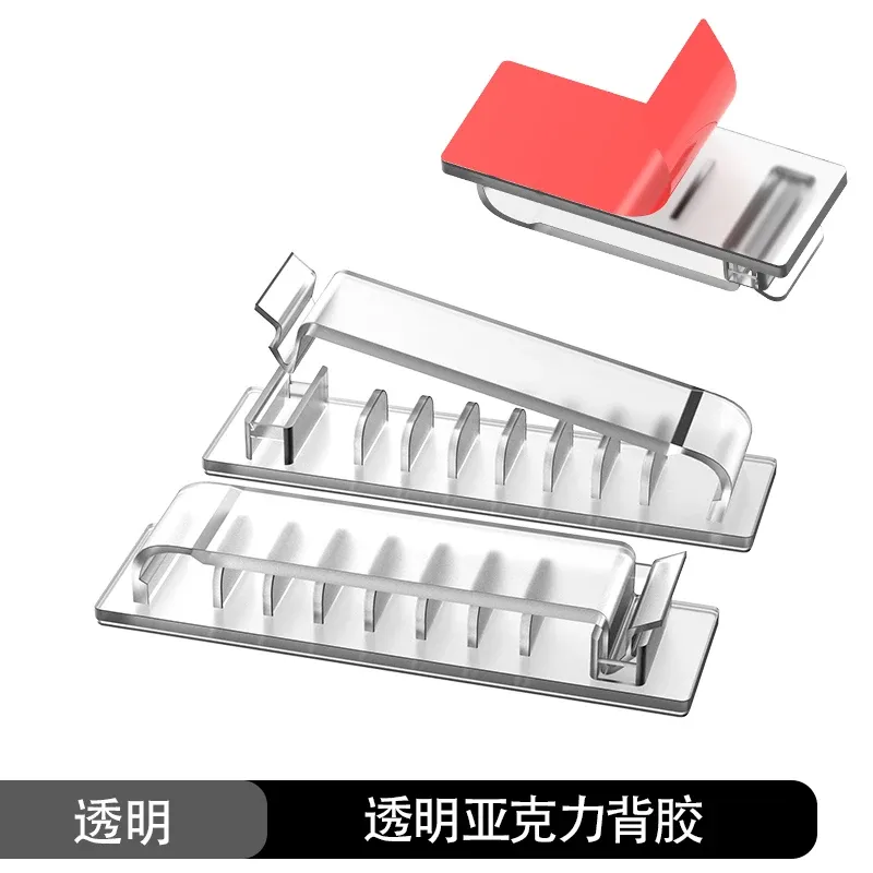 Organisateur de câbles auto-adhésif, lot de 1/3/5, 5/8/10 emplacements, clips de fixation pour bureau, téléviseur, PC et câbles Ethernet sous bureau, gestion des câbles USB 15