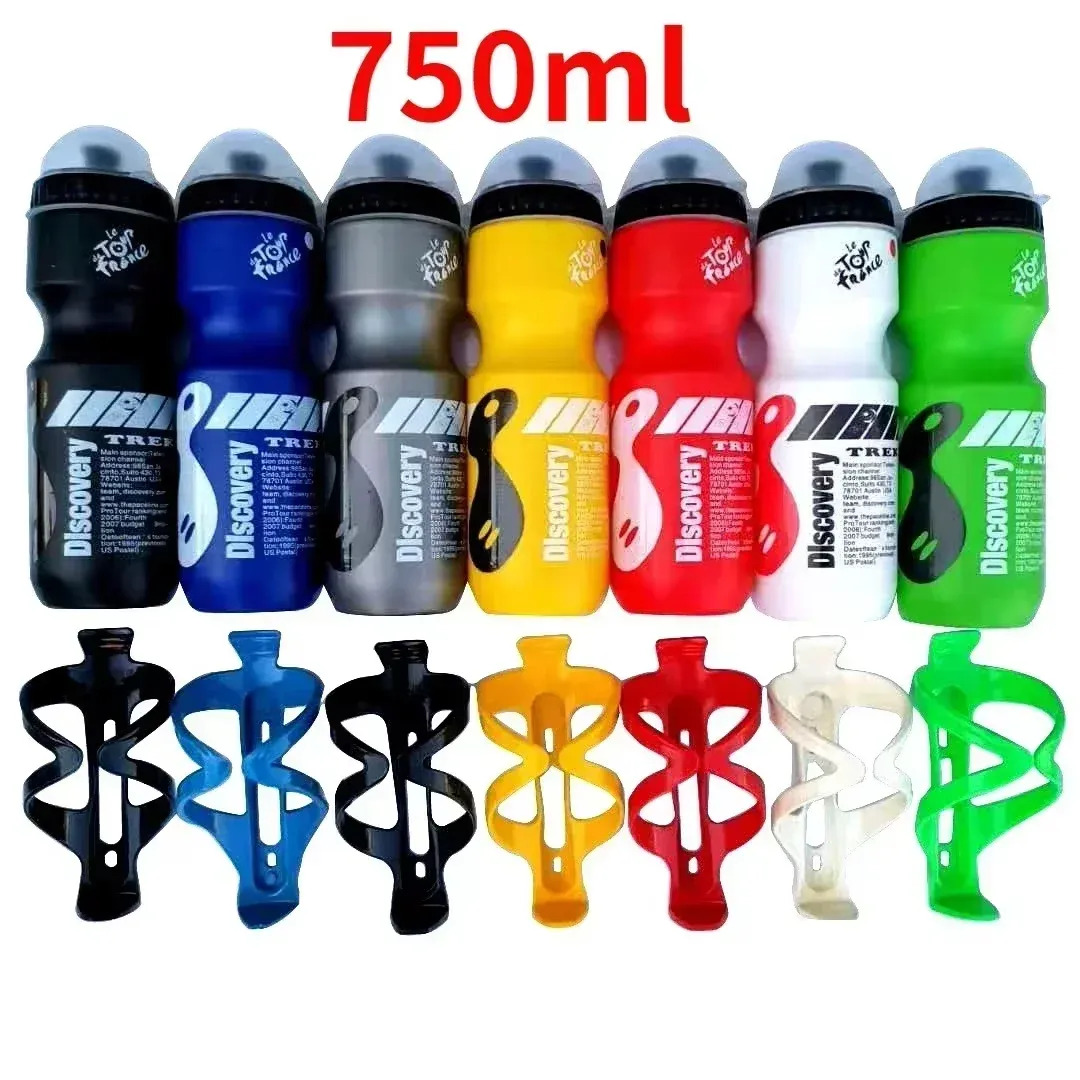 Bidon pour vélo VTT et route, 750 ml, avec porte-bidon