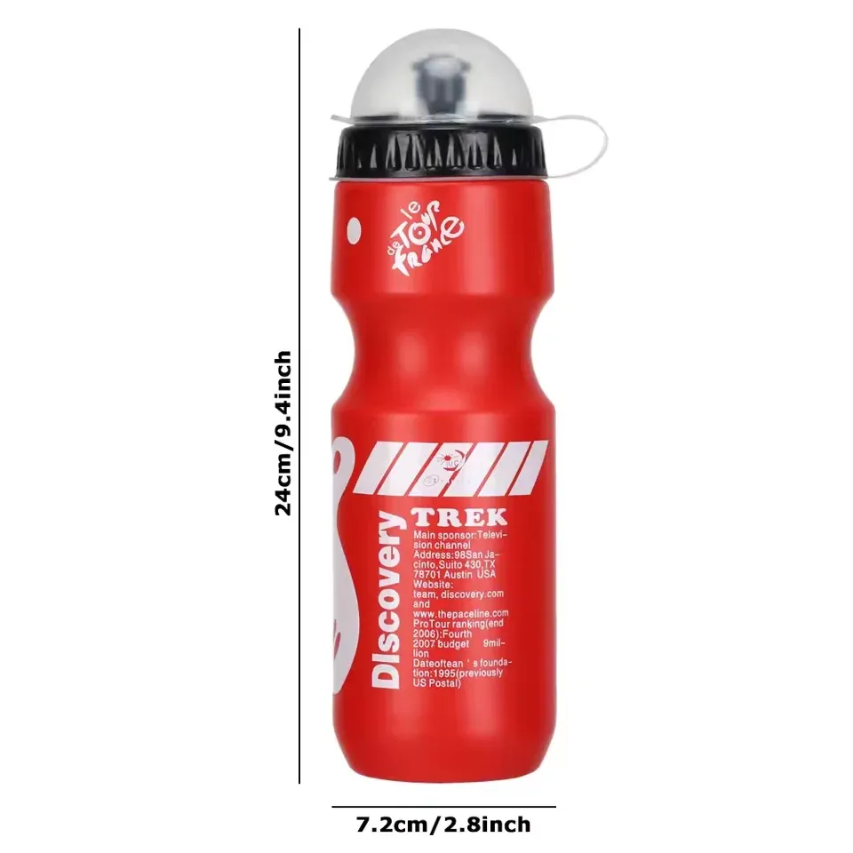 Gourde de vélo bicolore avec support