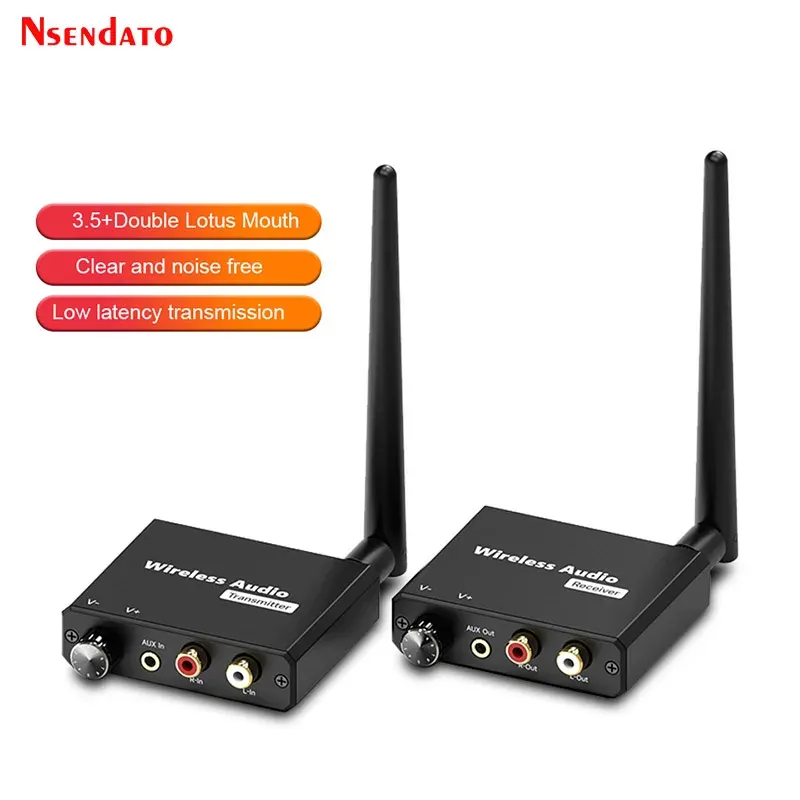 Adaptateur audio Wi-Fi numérique 2,4 GHz avec émetteur-récepteur audio sans fil 50 m et sortie R/L AUX 3,5 mm pour TV Box, lecteur DVD et PC