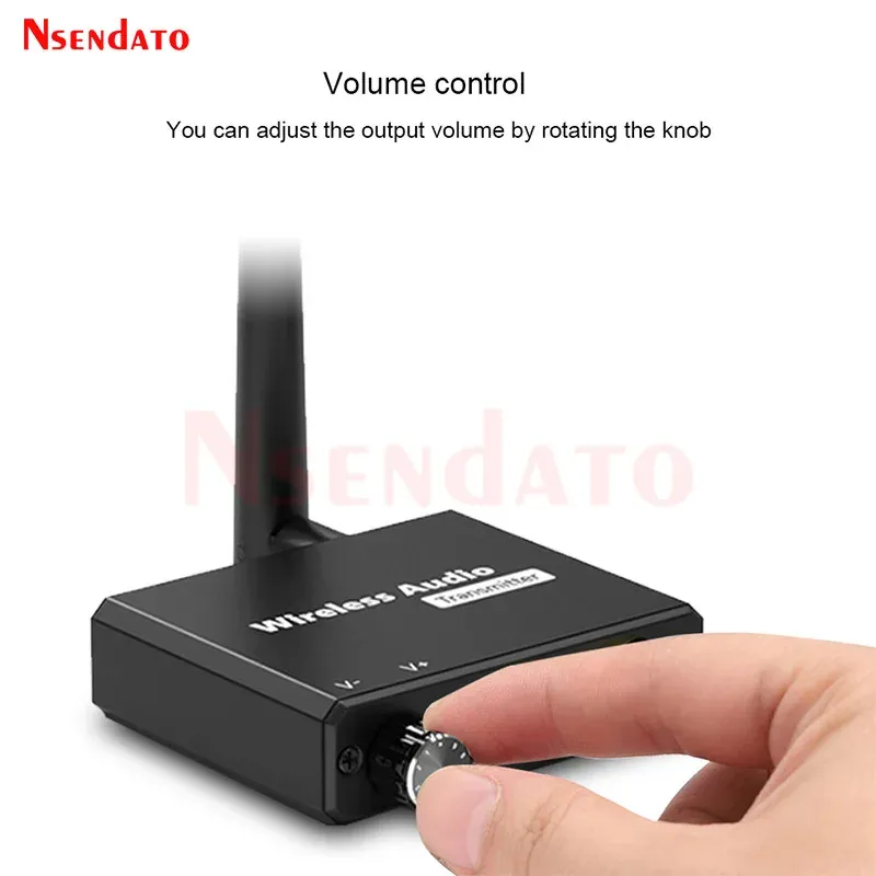 Adaptateur audio Wi-Fi numérique 2,4 GHz avec émetteur-récepteur audio sans fil 50 m et sortie R/L AUX 3,5 mm pour TV Box, lecteur DVD et PC 6
