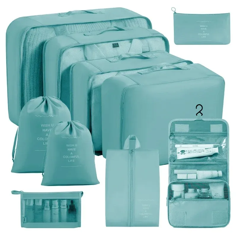 Ensemble de cubes d'emballage et sacs de rangement pour valise : organisation des vêtements, articles de toilette et chaussures 35