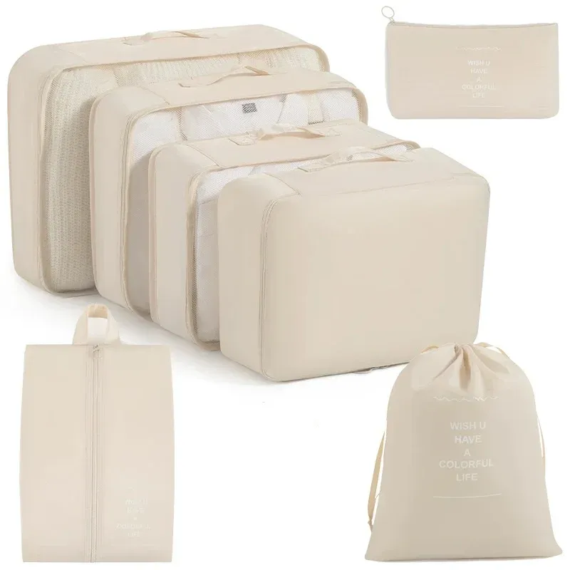 Ensemble de cubes d'emballage et sacs de rangement pour valise : organisation des vêtements, articles de toilette et chaussures 36