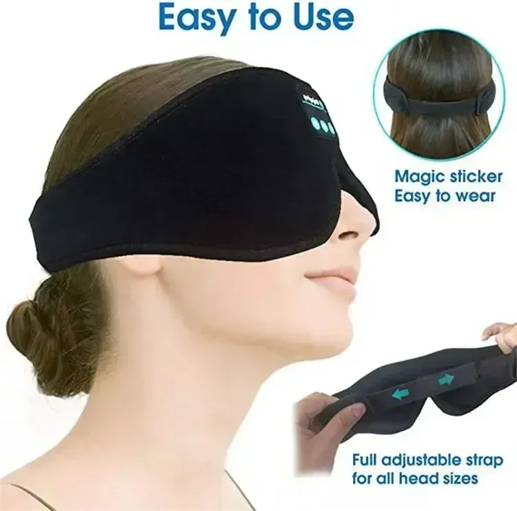 Détail du masque de sommeil en tissu coton