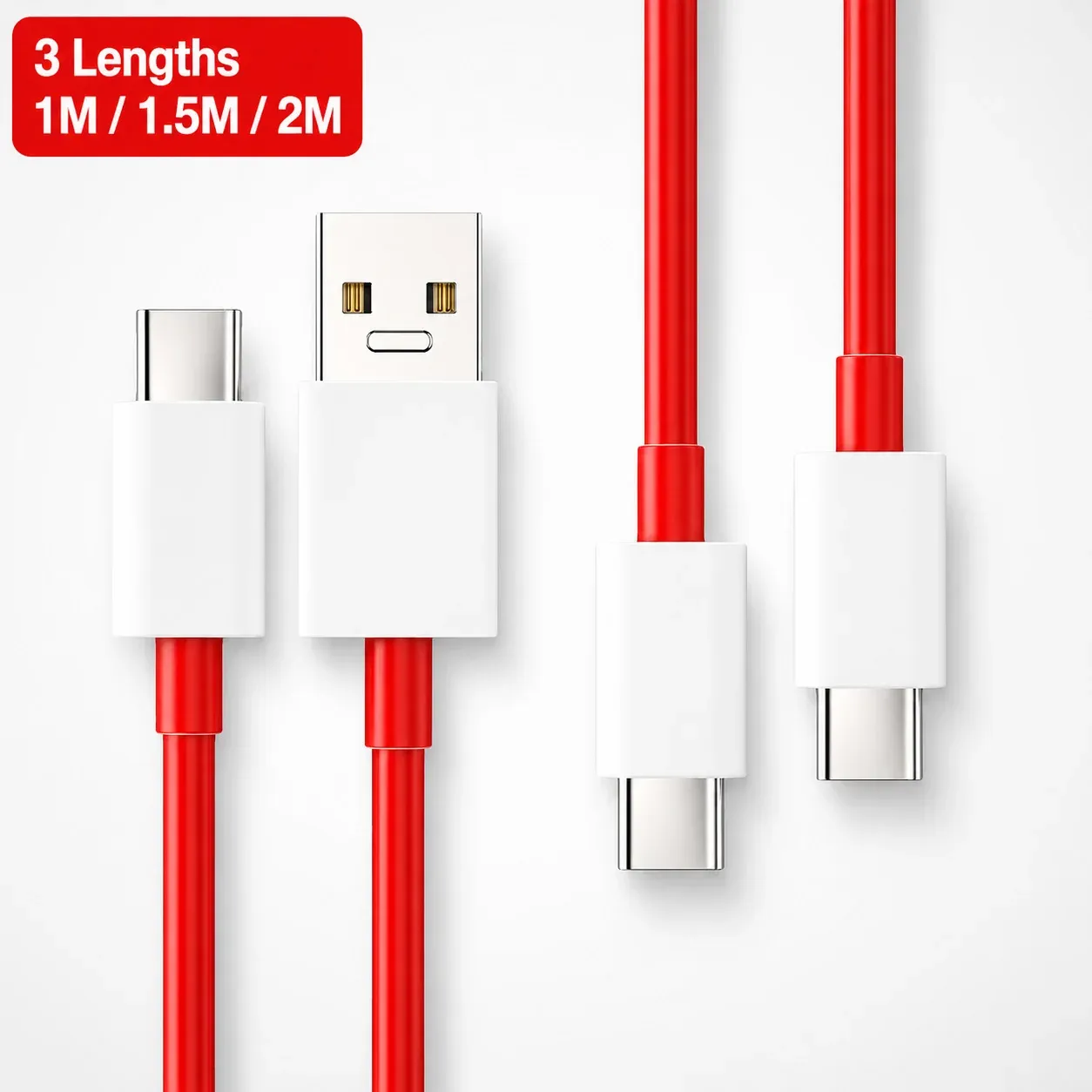Câble USB-C 65 W à charge rapide, câble de données Type-C, USB-A vers USB-C, USB-C vers USB-C, compatible OnePlus 13, 12, 11, 10 Pro et Nord, charge rapide PD, 1 m, 1,5 m, 2 m 6