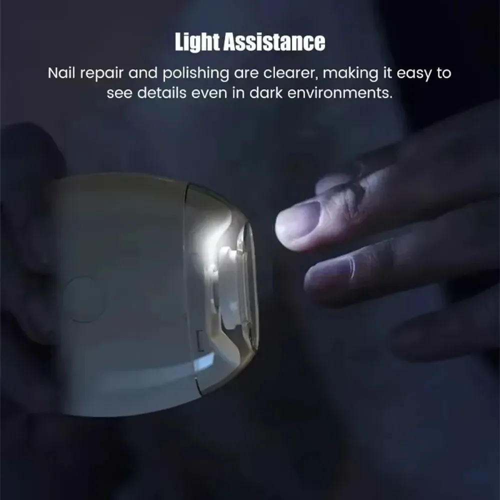 Coupe-ongles électrique 2 en 1 avec lumière LED et lime automatique pour bébé 3