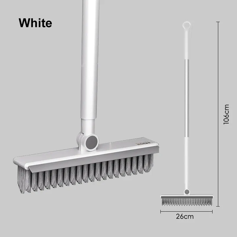 Brosse multifonctionnelle à long manche pour sols de salle de bains et de cuisine, joints de carrelage, murs et toilettes 6