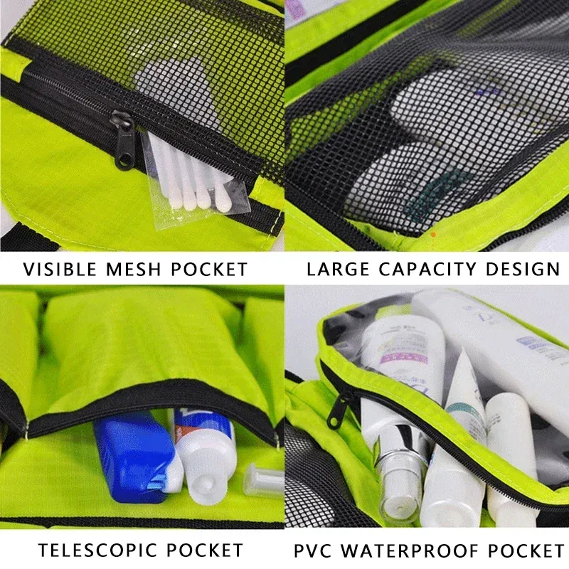 Trousse de toilette suspendue imperméable et pliable, pour homme et femme 5