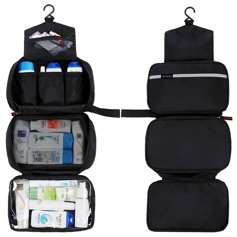 Trousse de toilette suspendue imperméable et pliable, pour homme et femme 10