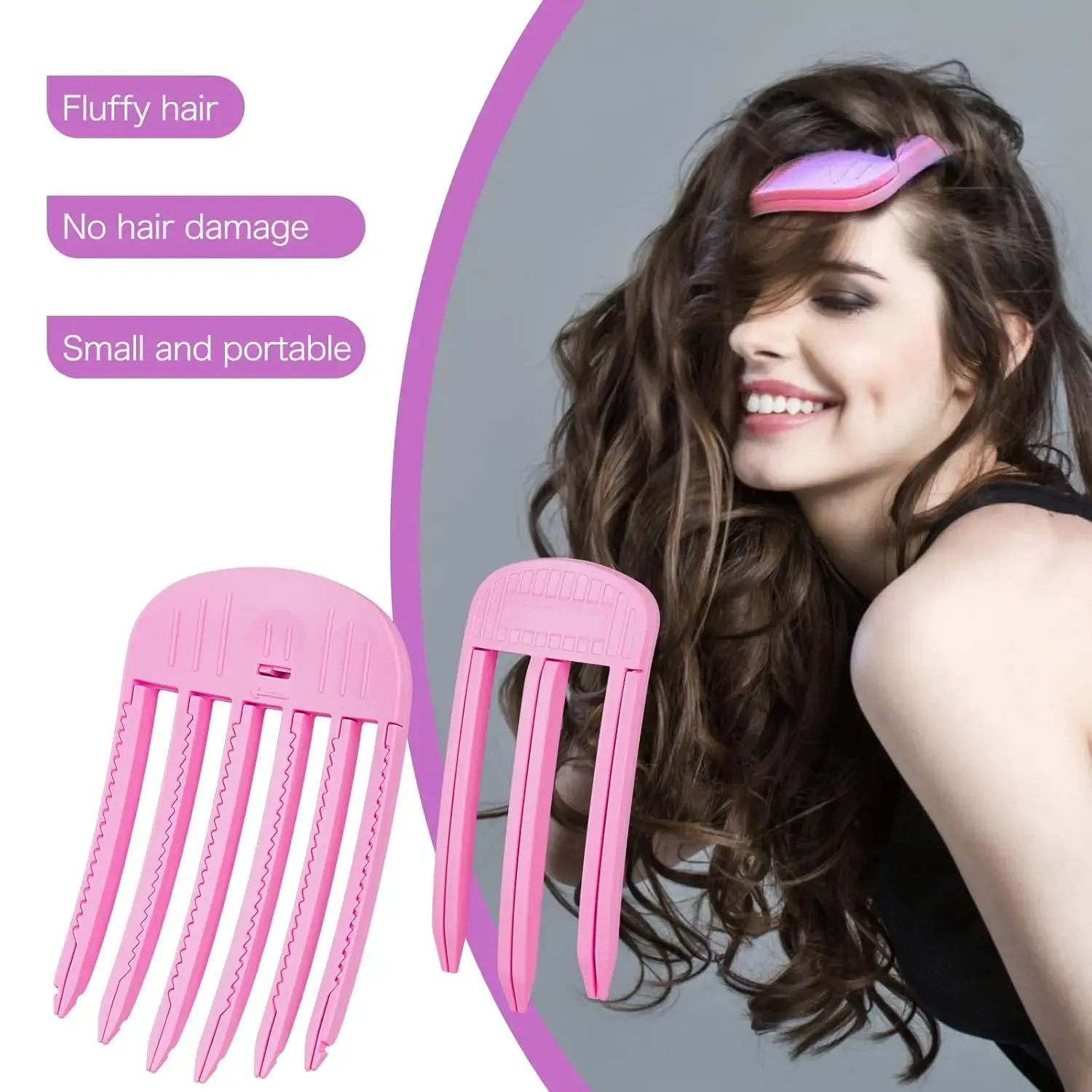 Lot de 2 pinces volumisantes pour frange moelleuse et volume au sommet de la tête, effet racines instantané et invisible - Image 1