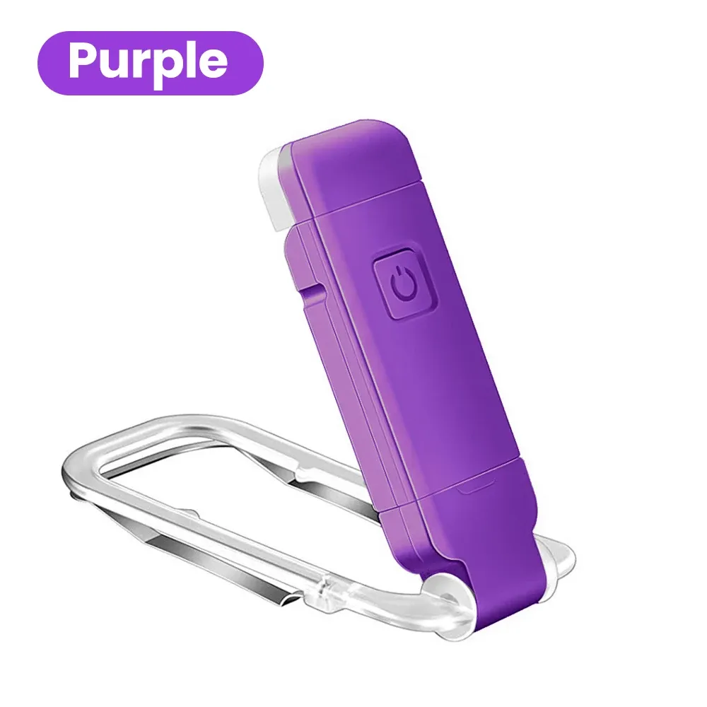 Lampe de lecture LED rechargeable à pince, 3 couleurs de lumière et intensité variable 14
