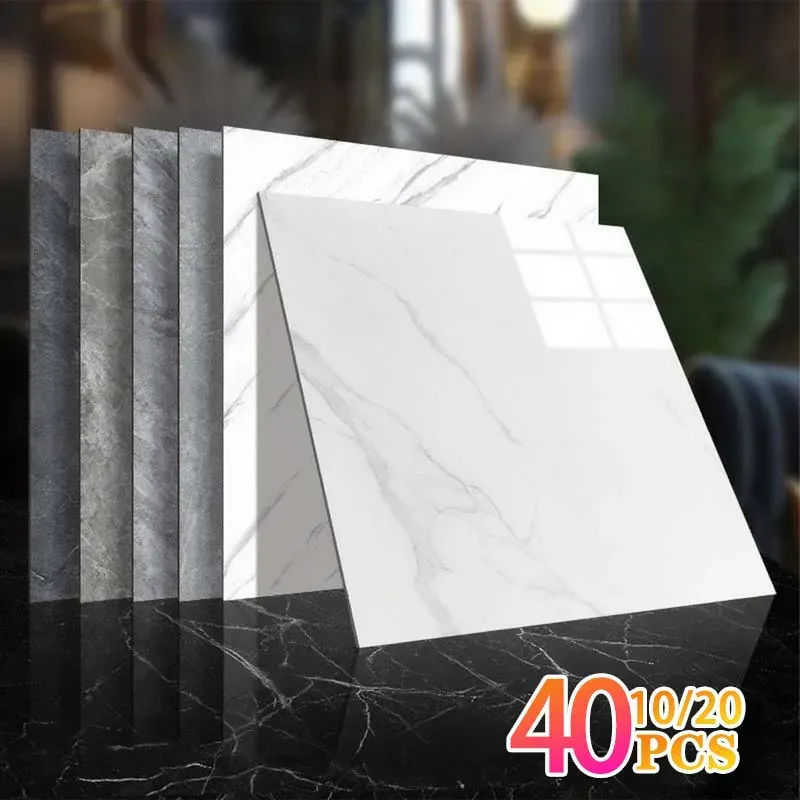 Papier peint auto-adhésif 30 x 30 cm, lot de 10, 20 ou 40 pièces – Autocollants carrelage imperméables pour cuisine et salle de bains