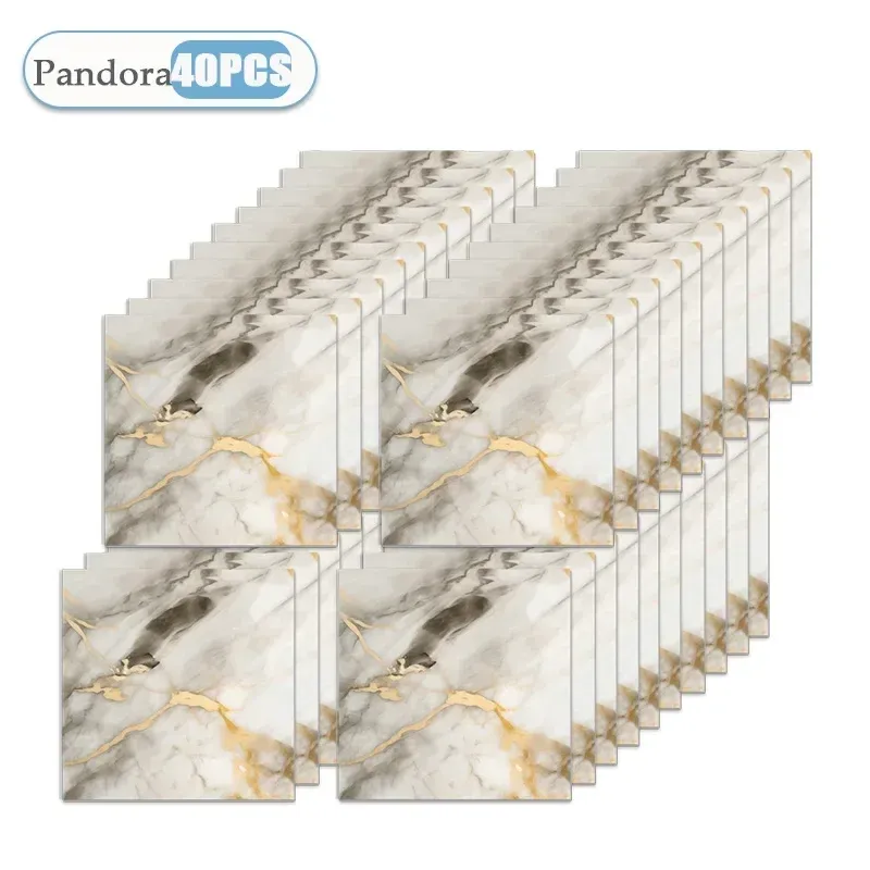 Papier peint auto-adhésif 30 x 30 cm, lot de 10, 20 ou 40 pièces – Autocollants carrelage imperméables pour cuisine et salle de bains 21