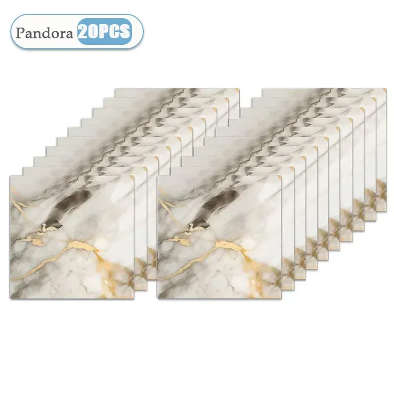 Papier peint auto-adhésif 30 x 30 cm, lot de 10, 20 ou 40 pièces – Autocollants carrelage imperméables pour cuisine et salle de bains 15