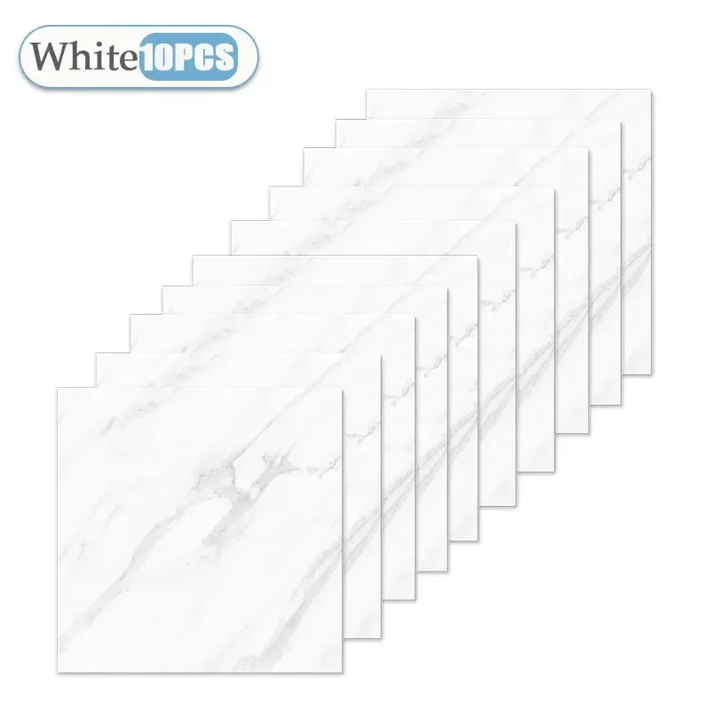 Papier peint auto-adhésif 30 x 30 cm, lot de 10, 20 ou 40 pièces – Autocollants carrelage imperméables pour cuisine et salle de bains 16