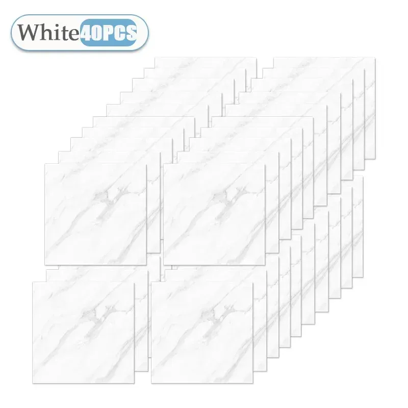 Papier peint auto-adhésif 30 x 30 cm, lot de 10, 20 ou 40 pièces – Autocollants carrelage imperméables pour cuisine et salle de bains 19