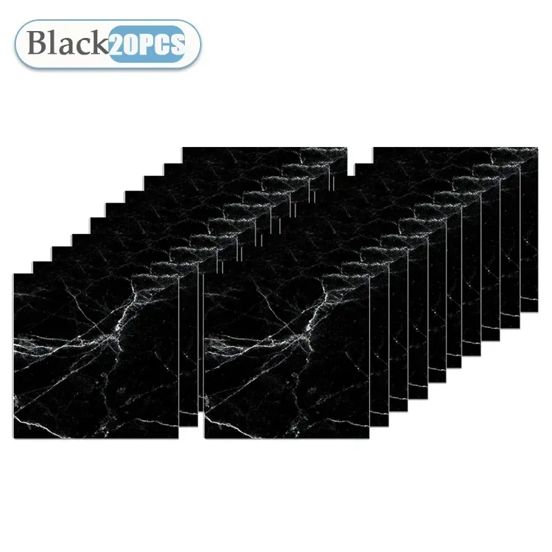 Papier peint auto-adhésif 30 x 30 cm, lot de 10, 20 ou 40 pièces – Autocollants carrelage imperméables pour cuisine et salle de bains 12