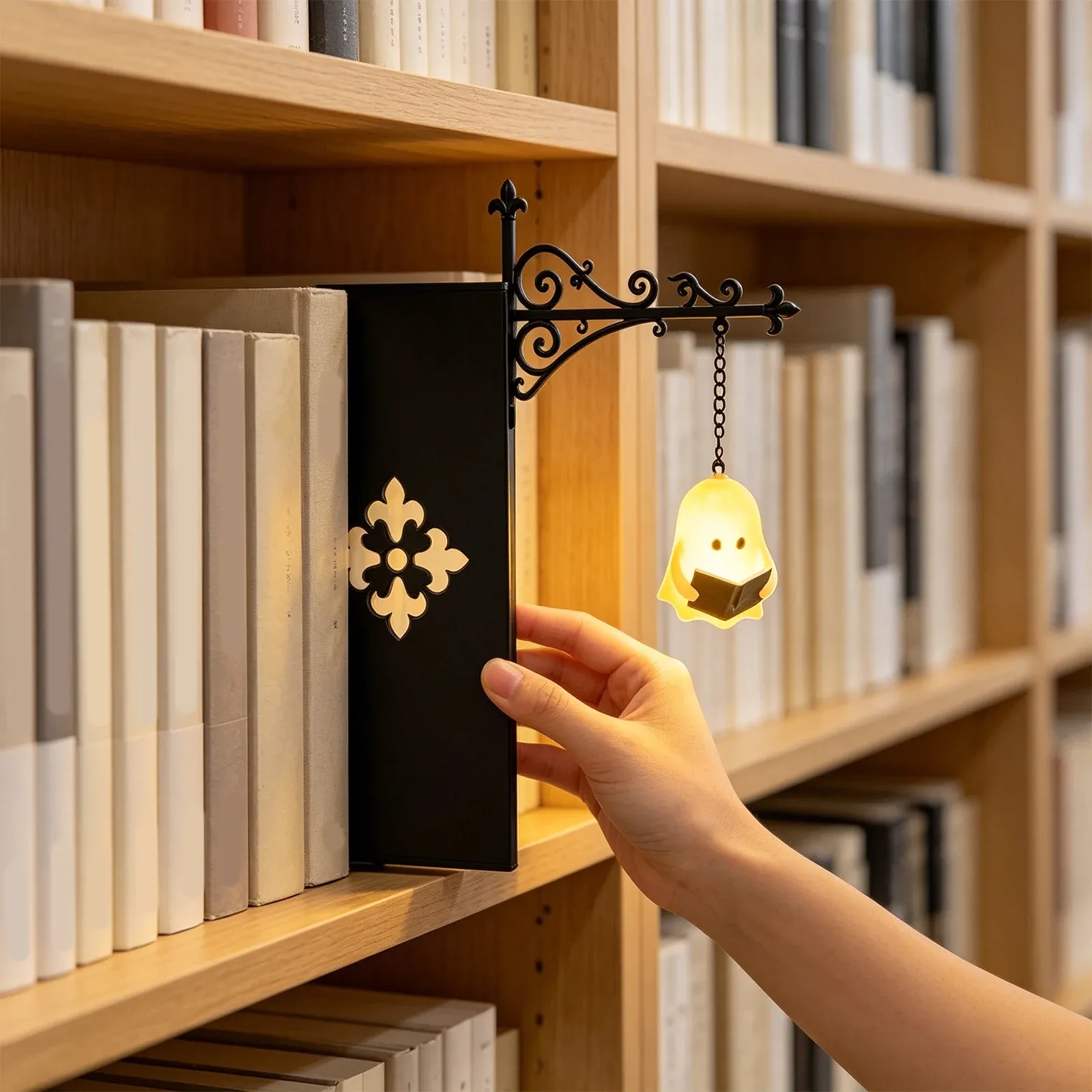 Lanterne LED antique décorative pour bibliothèque et étagères, lampe de lecture pour coin lecture 3