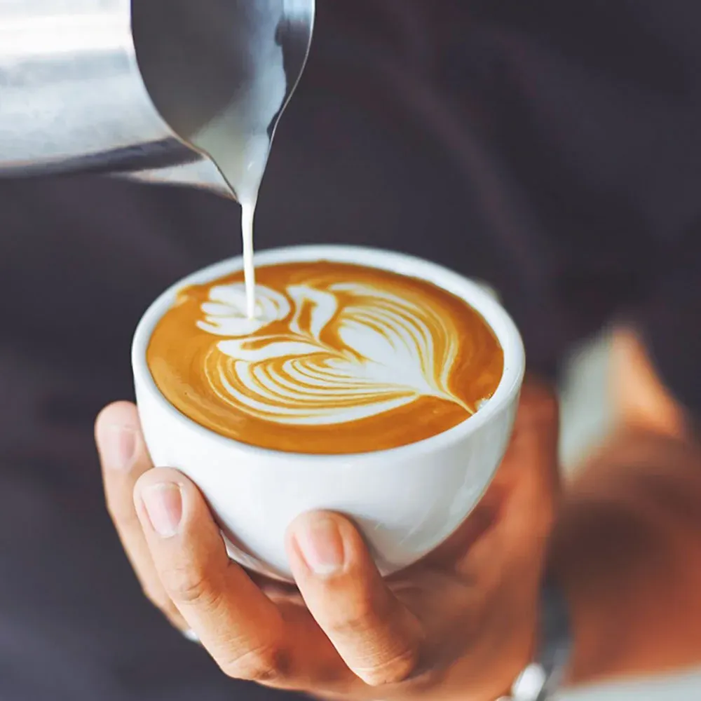 Pichet à lait mousseux en acier inoxydable pour latte art, avec broc doseur, outil de barista pour espresso 6