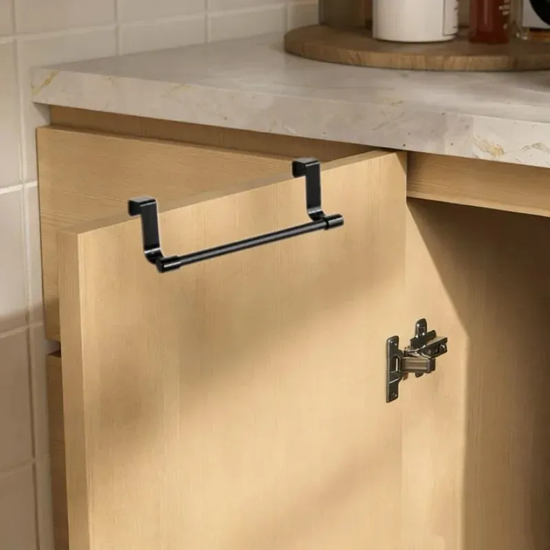 Porte-serviettes pour porte d'armoire de cuisine 23/36 cm, support suspendu sans perçage pour salle de bain, organisateur domestique 7