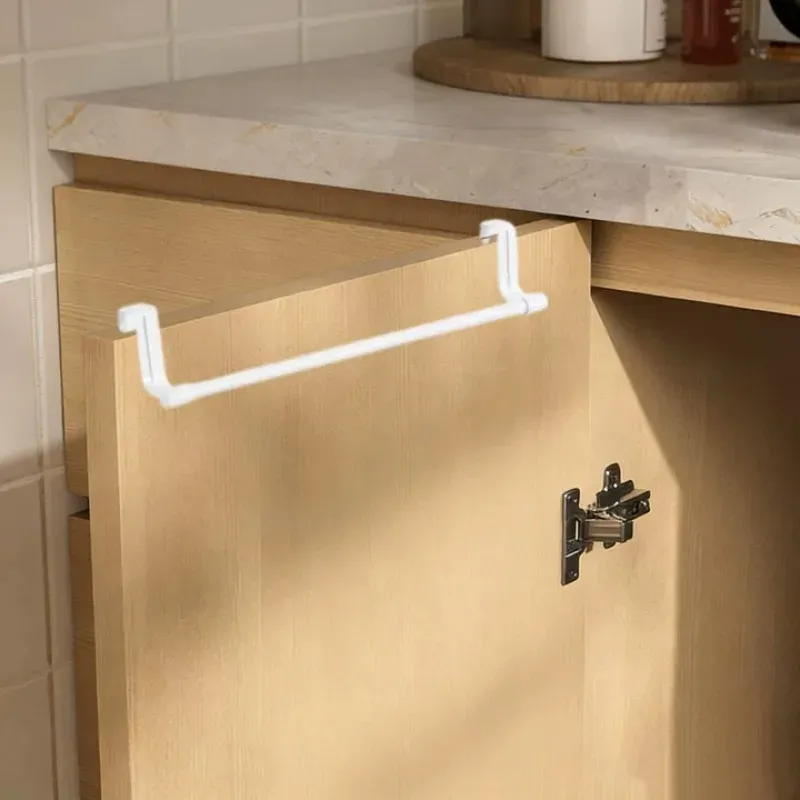 Porte-serviettes pour porte d'armoire de cuisine 23/36 cm, support suspendu sans perçage pour salle de bain, organisateur domestique 9