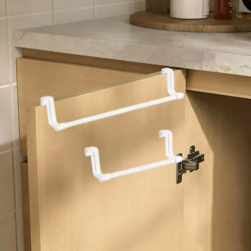 Porte-serviettes pour porte d'armoire de cuisine 23/36 cm, support suspendu sans perçage pour salle de bain, organisateur domestique 12