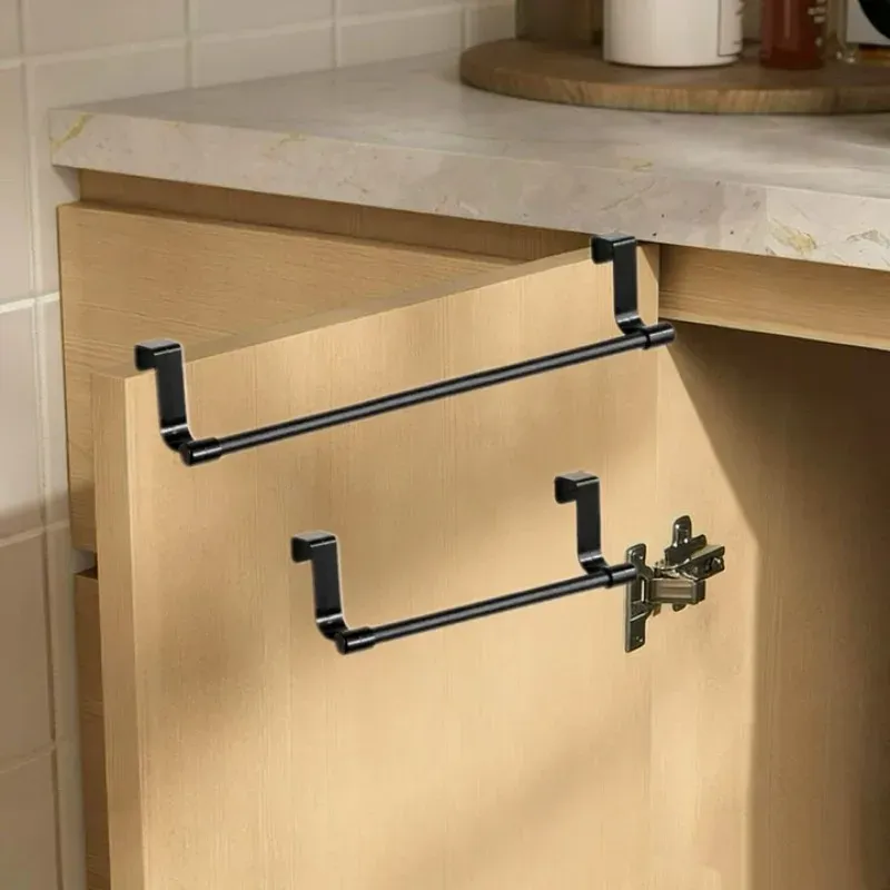 Porte-serviettes pour porte d'armoire de cuisine 23/36 cm, support suspendu sans perçage pour salle de bain, organisateur domestique 13