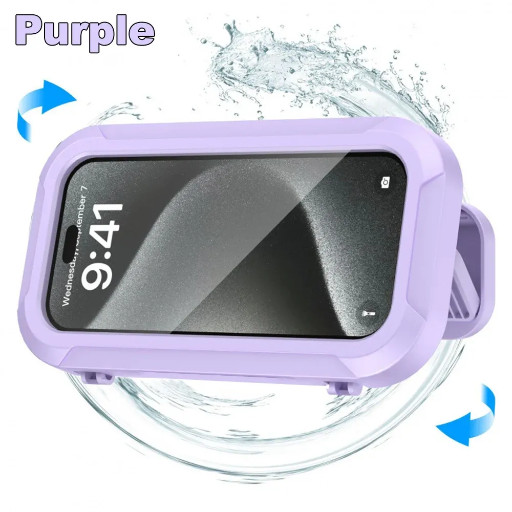 Support de téléphone de douche étanche, à angle de rotation réglable, support mural télescopique pour salle de bain et cuisine 9