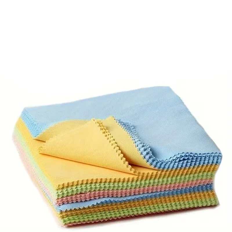 Chiffons de nettoyage en microfibre pour lunettes, écrans de téléphone et bijoux, couleurs assorties 2