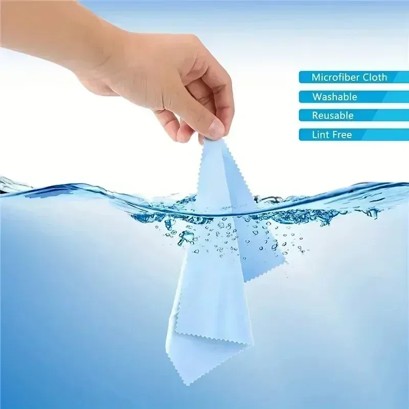 Chiffons de nettoyage en microfibre pour lunettes, écrans de téléphone et bijoux, couleurs assorties 6