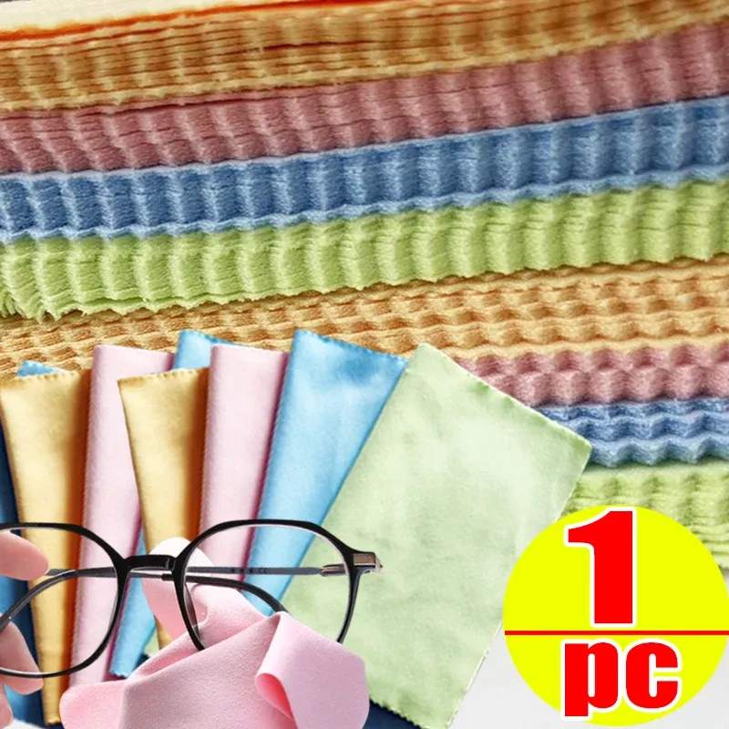 Chiffons de nettoyage en microfibre pour lunettes, écrans de téléphone et bijoux, couleurs assorties 7
