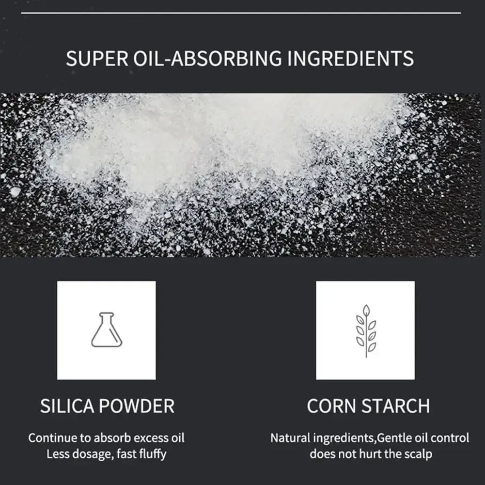 Poudre volumisante pour cheveux, avant et après