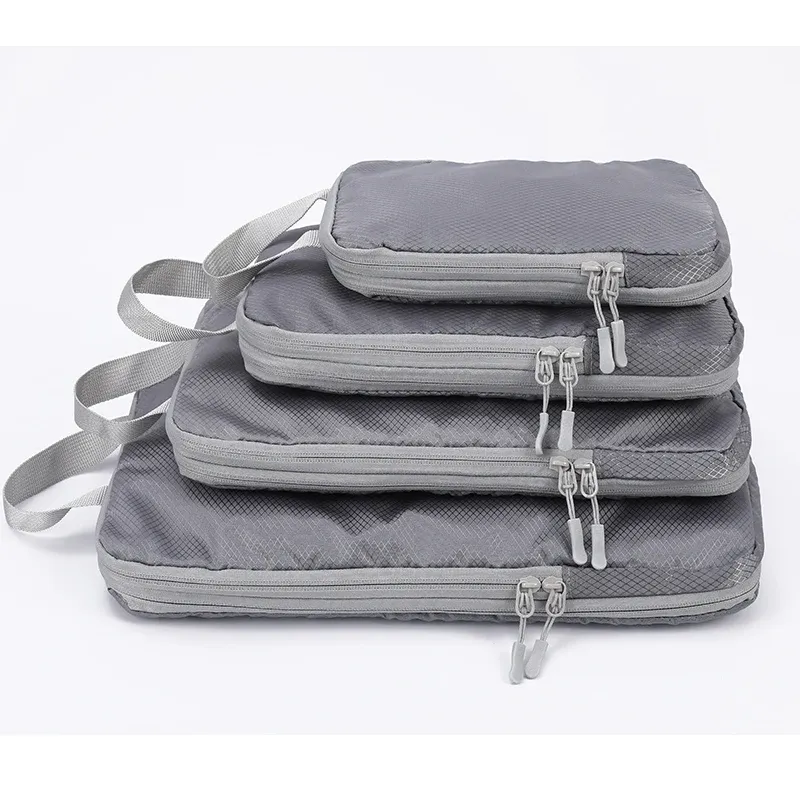 Ensemble de 4 sacs de rangement compressibles pour voyage d'affaires, sacs verticaux étanches et multifonctionnels 10