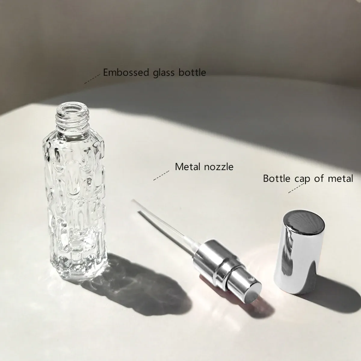 Flacon de parfum rechargeable en situation