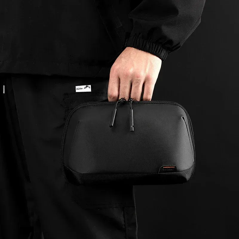 Organisateur d'électronique de voyage, pochette pour batterie externe, étui d'accessoires pour cordons USB, sac de rangement pour disques durs 3