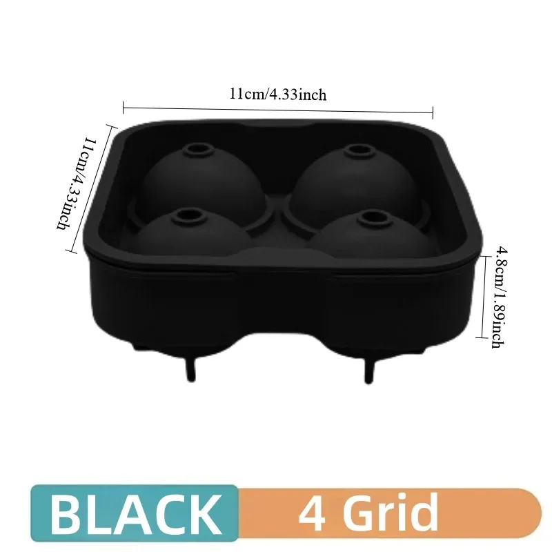 Moule à glaçons sphérique en silicone, 4, 6 ou 8 compartiments, pour cuisine et bar 11