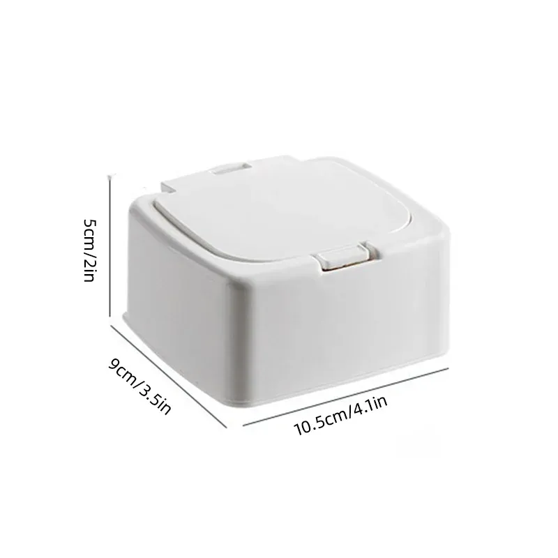 Mini boîte de rangement pop-up pour bureau, anti-poussière, pour cotons-tiges, maquillage et petits objets 7
