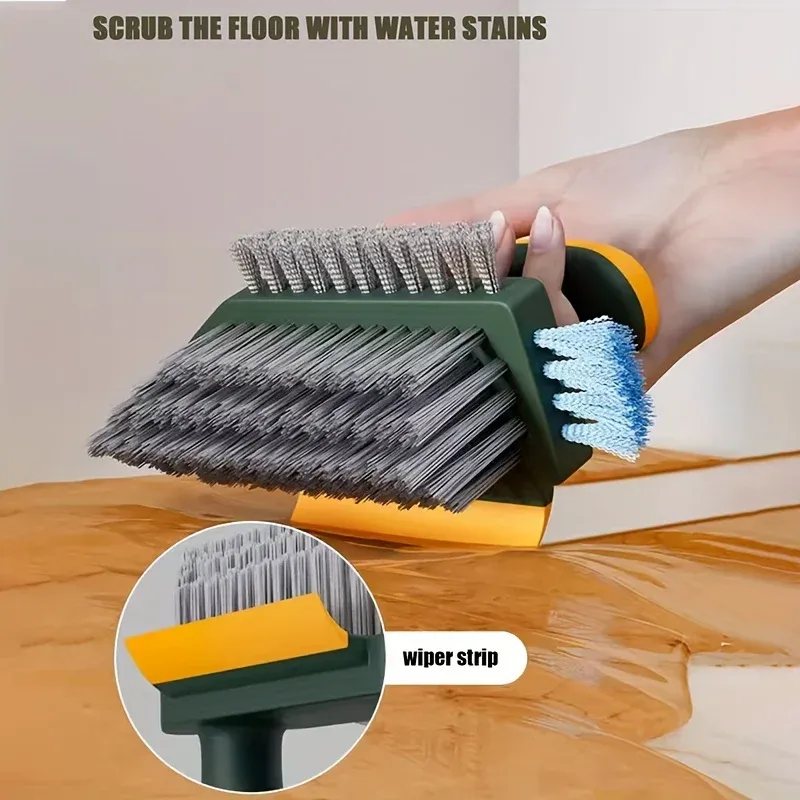 Brosse raclette 4-en-1 pour interstices et rainures, grattoir à verre pour cuisine, salle de bain, sols et pneus 2