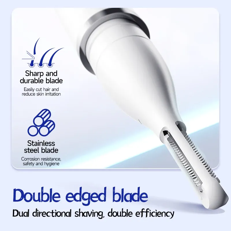 Tondeuse électrique pour poils du nez, pour hommes et femmes, multifonction pour oreilles et sourcils, avec écran LED, rasoir personnel rechargeable 2